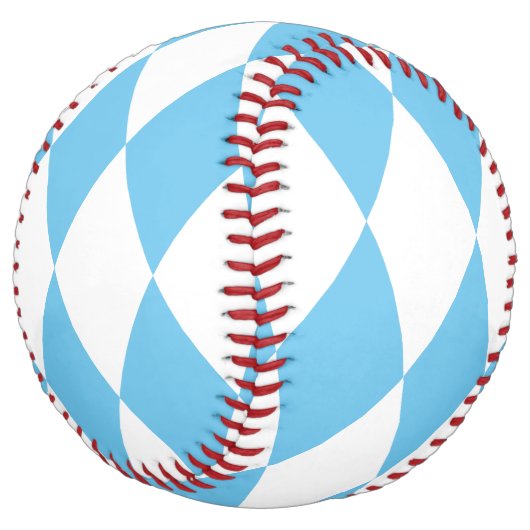 青と白のババリアrhombus国旗のパターン ソフトボール (アングル)