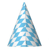 青と白のババリアrhombus国旗のパターン パーティーハット (裏面)