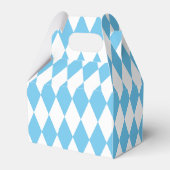 青と白のババリアrhombus国旗のパターン フェイバーボックス (正面サイド)