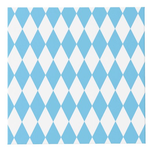 青と白のババリアrhombus国旗のパターン フォトキューブ (右)