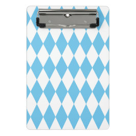 青と白のババリアrhombus国旗のパターン ミニクリップボード