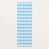 青と白のババリアrhombus国旗のパターン ヨガマット (裏面)