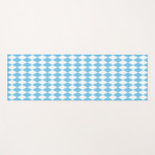 青と白のババリアrhombus国旗のパターン ヨガマット (正面(横))