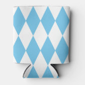 青と白のババリアrhombus国旗のパターン 缶クーラー (正面)