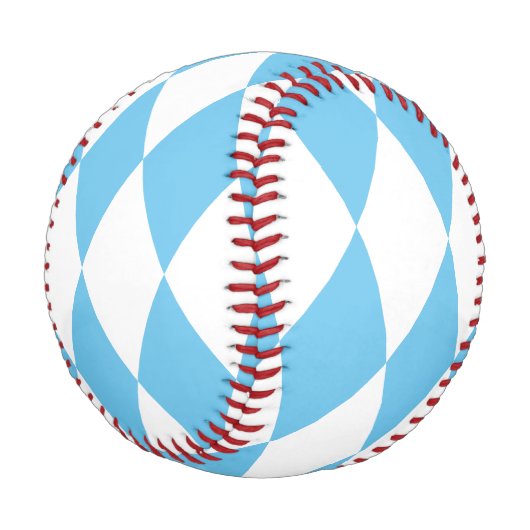 青と白のババリアrhombus国旗のパターン 野球ボール (アングル)