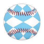 青と白のババリアrhombus国旗のパターン 野球ボール (正面)