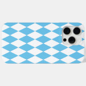 青と白のババリアrhombus国旗のパターン Case-Mate iPhoneケース (裏面 (横))