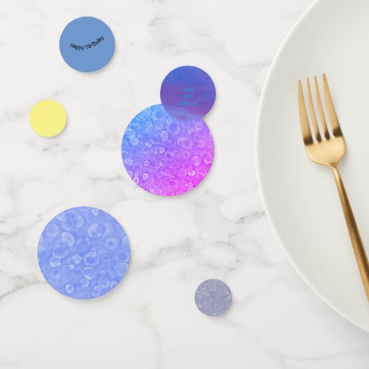 青と白のバブル コンフェッティ (グループ)