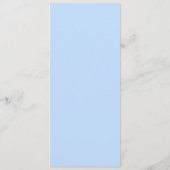 青と白のバラのフローラ結婚のメニュー メニュー (裏面)