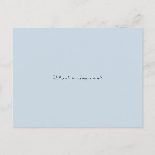 青と白のバラ　あなたは私のブライズメイドになってくれますか 案内ポストカード (裏面)
