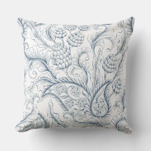 青と白のパイナップルパラダイス クッション (正面)