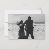 青と白のパインタリーフローラ 出欠カード (裏面)