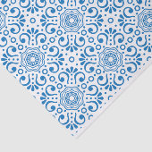 青と白のパターンの切り離し紙 薄葉紙 (詳細)