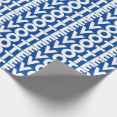 青と白のパターンの政治的贈り物を投票する ラッピングペーパー (角)