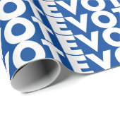 青と白のパターンの政治的贈り物を投票する ラッピングペーパー (ロールコーナー)