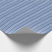 青と白のパターンの政治的贈り物を投票する ラッピングペーパー (角)