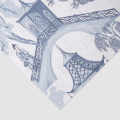 青と白のパタ中国のーンのラッピング紙 薄葉紙 (詳細)