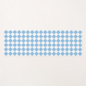 青と白のパタ市松模様にーン ヨガマット (正面(横))