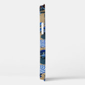 青と白のパティオ傘の航空写真 Case-Mate iPhoneケース (裏面 / 右)