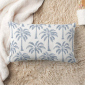 青と白のパームツリーランバーピロー ランバークッション (ブランケット)