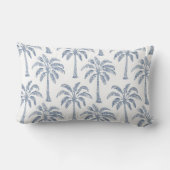 青と白のパームツリーランバーピロー ランバークッション (裏面)