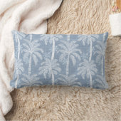 青と白のパームツリーランバーピロー ランバークッション (ブランケット)