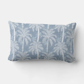 青と白のパームツリーランバーピロー ランバークッション (裏面)