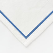 青と白のパームパルメットツリーモノグラム フリースブランケット (角)