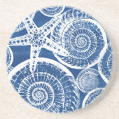 青と白のヒトデ コースター (正面)