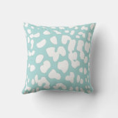 青と白のヒョウの印刷装飾用クッション クッション (裏面)