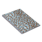 青と白のヒョウ印刷 ノートブック (右側)