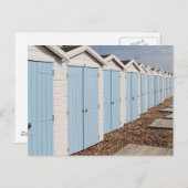 青と白のビーチ ポストカード (正面/裏面)