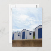 青と白のビーチ ポストカード (正面/裏面)