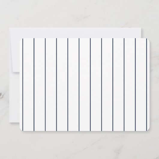 青と白のピンプリペス野球赤ちゃんシャワー 招待状 (裏面)