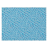 青と白のファンタジー霜の降りた抽象芸術氷モザイク テーブルクロス (正面(横))