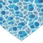 青と白のファンタジー霜の降りた抽象芸術氷モザイク テーブルクロス (アングル)