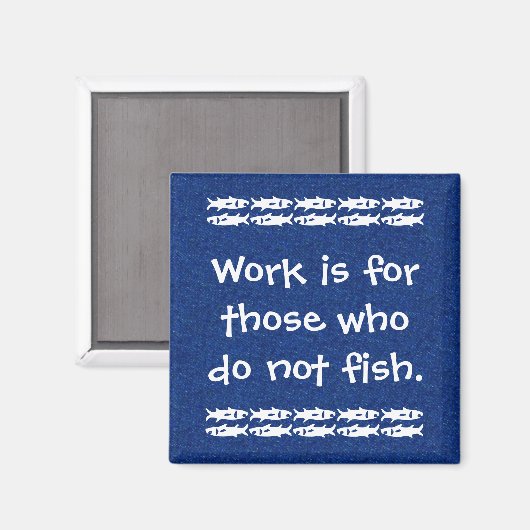 青と白のフィッシングマグネット マグネット (正面/裏面)