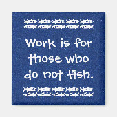 青と白のフィッシングマグネット マグネット (正面)