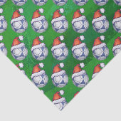 青と白のフェスティバルサッカーボールを緑 薄葉紙 (詳細)