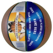 青と白のフォトバスケットボール，選手，コーチ バスケットボール (縦)