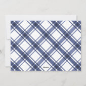 青と白のフォトホリデーカード シーズンカード (裏面)