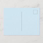 青と白のフクロウ ポストカード (裏面)