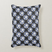 青と白のフットバル模様 アクセントクッション (正面(垂直))