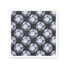 青と白のフットバル模様