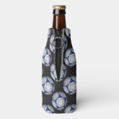 青と白のフットバル模様 ボトルクーラー (ボトル裏面)