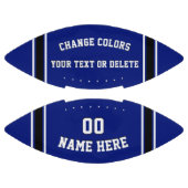 青と白のフットボールパーソナライズされたボール アメリカンフットボール (パネル)