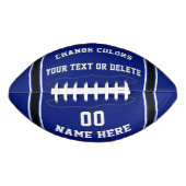 青と白のフットボールパーソナライズされたボール アメリカンフットボール (正面)