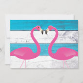 青と白のフラインゴー結婚式招待状 招待状 (裏面)