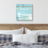 青と白のフランスの浴槽 キャンバスプリント (インサイチュ (寝室))