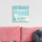 青と白のフランスの浴槽 キャンバスプリント (インサイチュ (リビング))